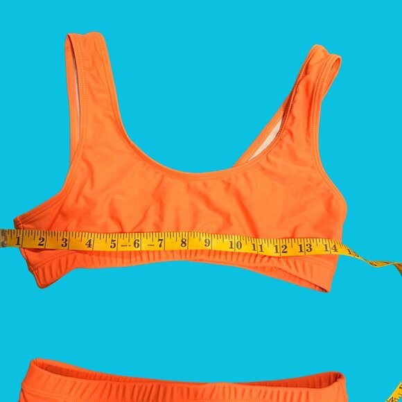 ☀️ Summer Mae Neon Orange Scoop Bikini Set (Size M) - Picture 5 of 8